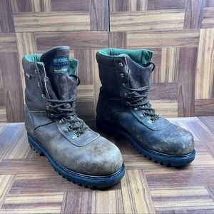 WOLVERINE Toe Gortex Work Boots Brown Size 13